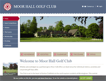 Tablet Screenshot of moorhallgolfclub.co.uk
